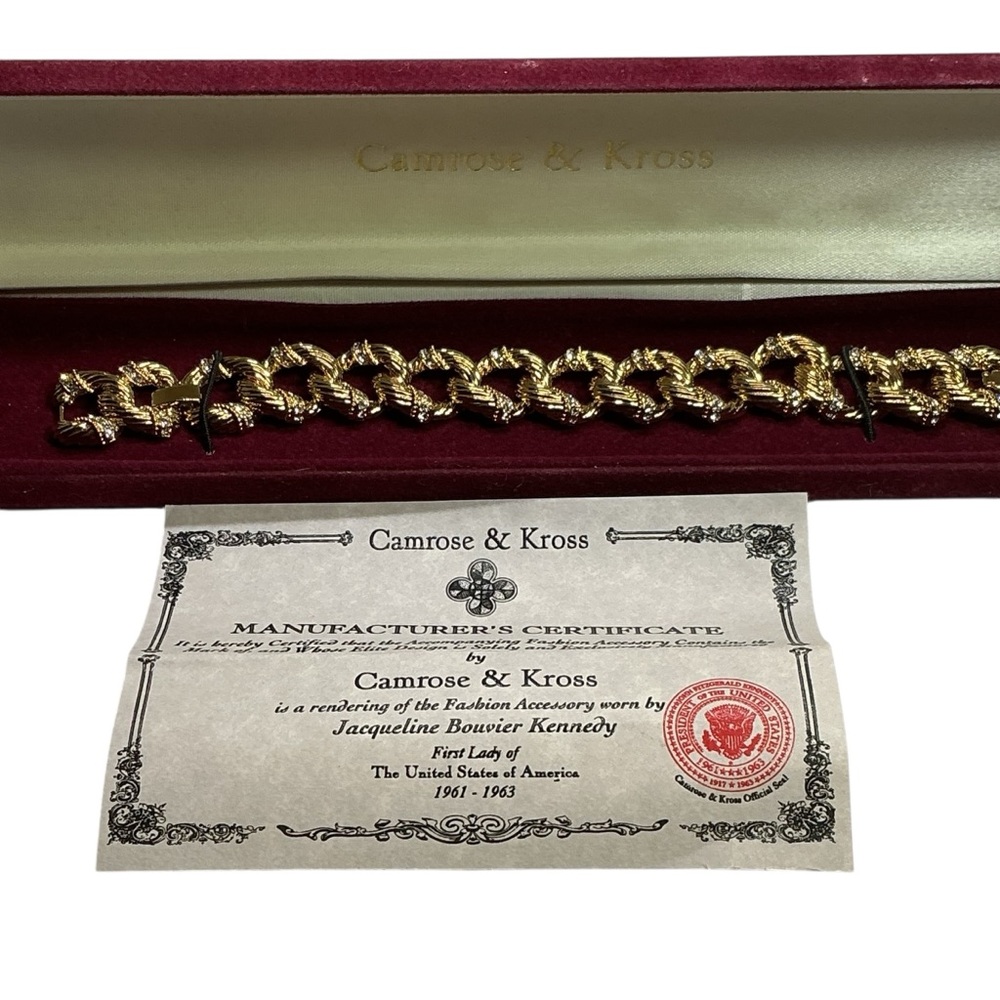 Camrose & Kross Jacqueline Kennedy Tribute Rope Link with Crystals Bracelet